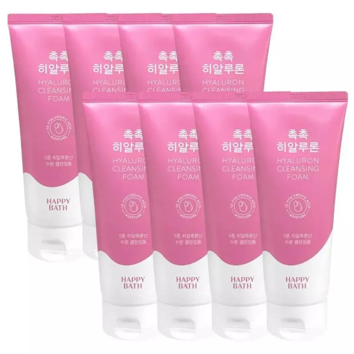 Happy Bath Hyaluronic Acid Cleansing Foam 200ml x8